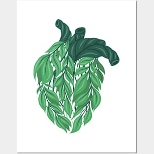 Leafy heart Posters and Art